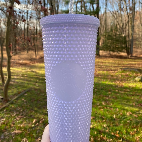 🤍NEW🤍Starbucks Iridescent Icy White/Lavender Holiday Studded Tumbler 24oz